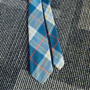 Lochcarron Blue Musselburgh Tartan Plaid 100% New Wool Classic 3"  Neck Tie